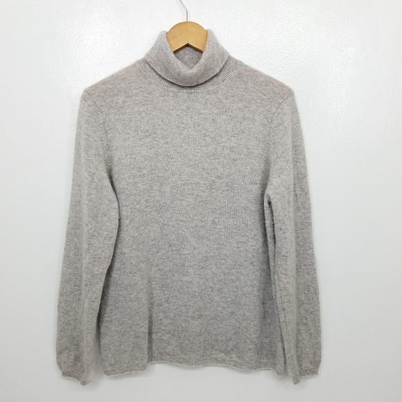 Charter Club Luxury Cashmere Turtleneck Longsleeve Pull-over Gre Sweater Size XL - Picture 2 of 13